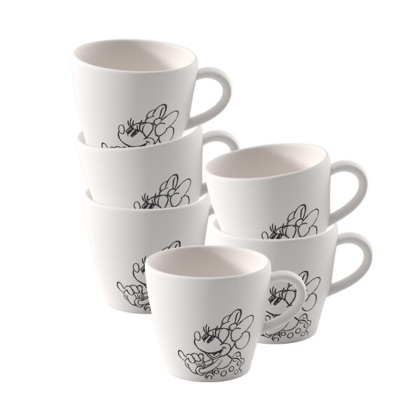 Villeroy & Boch Manufacture Rock blanc - Mickey Mouse Kaffeetasse 160 ml 6er Set