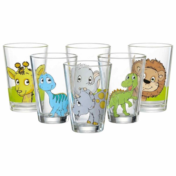 Ritzenhoff & Breker Dino und Dschungeltiere Kinderbecher-Set 6-teilig