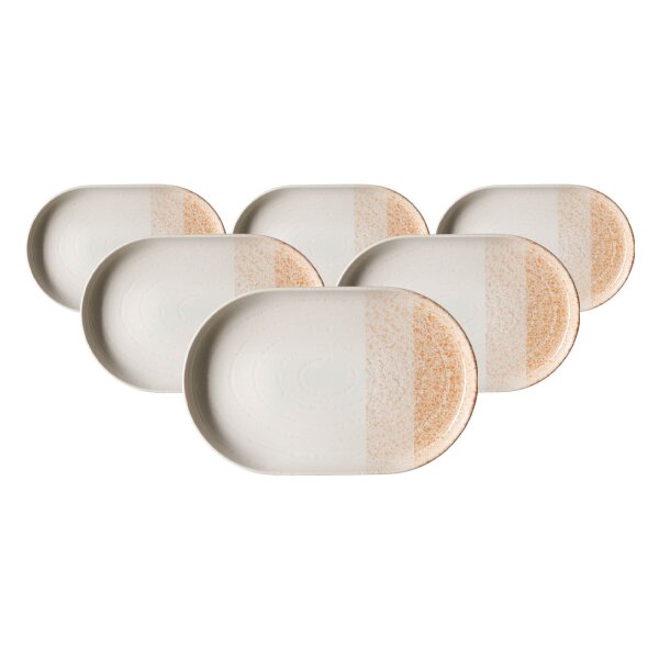 Ritzenhoff & Breker Trio Servierplatte 20 x 13 cm 6er Set - Braun