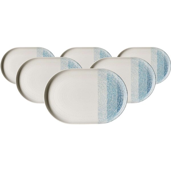 Ritzenhoff & Breker Trio Servierplatte 30 x 20 cm 6er Set - Blau