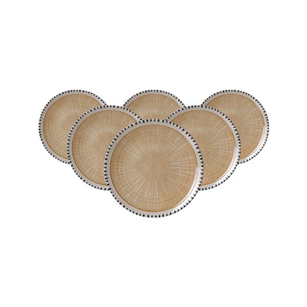 Ritzenhoff & Breker Natura Dessertteller ø 20,5 cm 6er Set - Creme