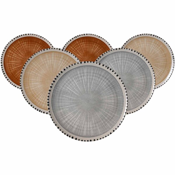 Ritzenhoff & Breker Natura Platzteller ø 32 cm 6er Set - Mix
