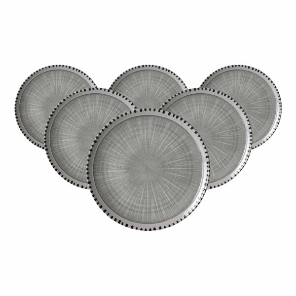 Ritzenhoff & Breker Natura Speiseteller ø 26 cm 6er Set - Grau