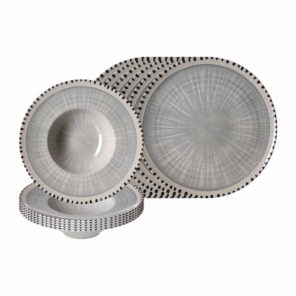 Ritzenhoff & Breker Natura Pizza- und Pasta-Set 12-teilig - Grau