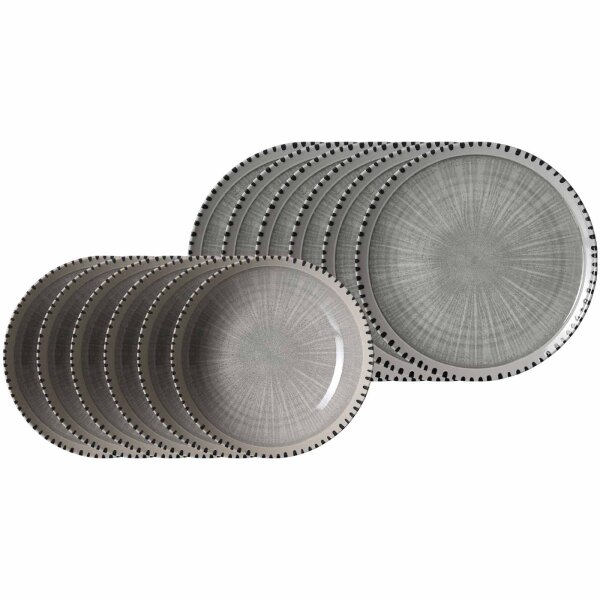 Ritzenhoff & Breker Natura Tafelservice 12-teilig - Grau