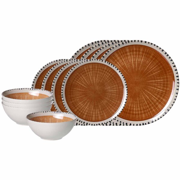 Ritzenhoff & Breker Natura Basic-Set 12-teilig - Braun