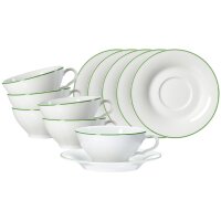 Ritzenhoff & Breker Ostfriese Teetasse mit Untertasse 100 ml 6er Set - Grün