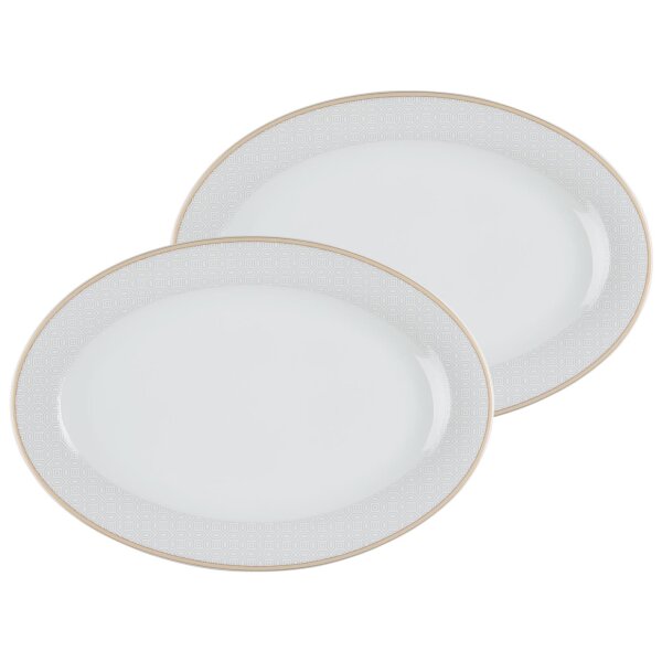 Ritzenhoff & Breker Geo Servierplatte oval 32 x 21 cm 2er Set