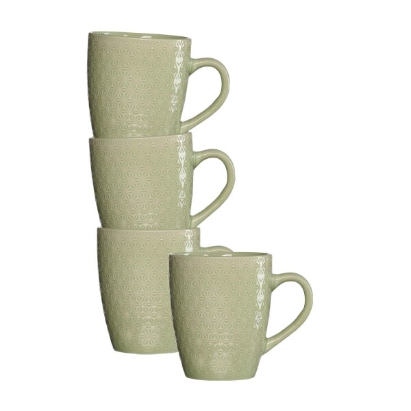 Ritzenhoff & Breker Floris Henkelbecher 350 ml 4er Set - Grün