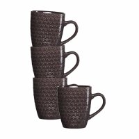 Ritzenhoff & Breker Floris Henkelbecher 350 ml 4er Set - Grau