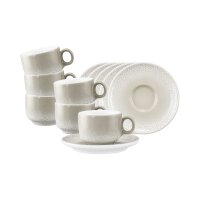 Seltmann Weiden Sento Home Espressotasse mit Untertasse 80 ml 6er Set - Aura cream