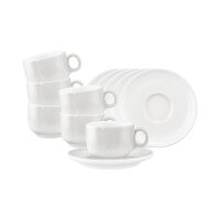 Seltmann Weiden Sento Home Espressotasse mit Untertasse 80 ml 6er Set - Aura white