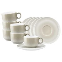 Seltmann Weiden Sento Home Kaffeetasse mit Untertasse 210 ml 6er Set - Aura cream