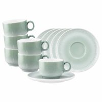 Seltmann Weiden Sento Home Kaffeetasse mit Untertasse 210 ml 6er Set - Aura mint