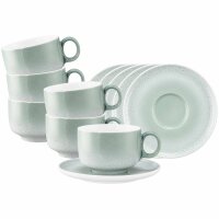 Seltmann Weiden Sento Home Milchkaffeetasse mit Untertasse 350 ml 6er Set - Aura mint
