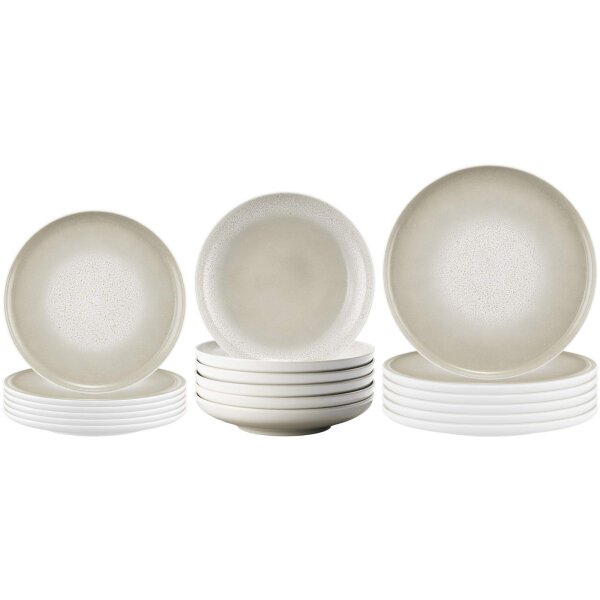 Seltmann Weiden Sento Home Teller-Set 18-teilig - Aura cream