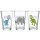Kinderbecher Dino & Name horizontal 3er Set