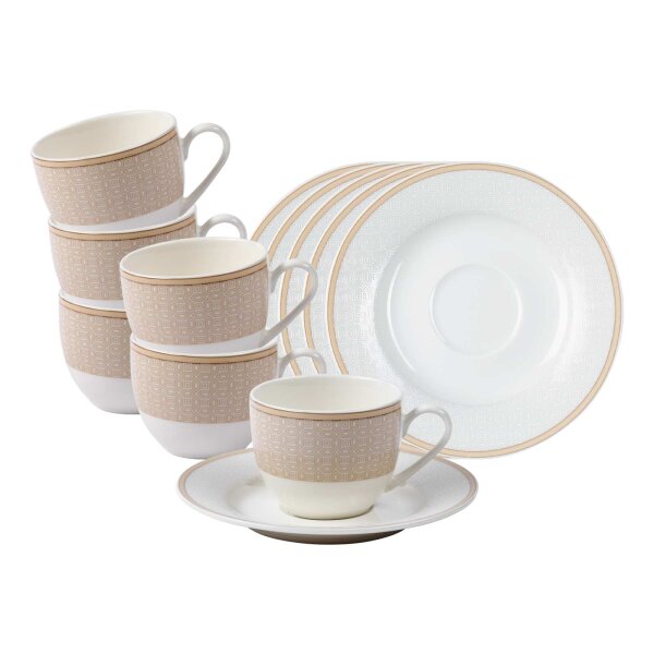 Ritzenhoff & Breker Geo Espressotasse mit Untertasse 90 ml 6er Set