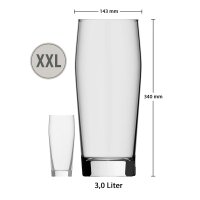 Rastal XXL Willi Becher Riesen-Bierglas 3,0 Liter