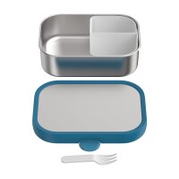 Mepal CAMPUS Edelstahl-Brotdose mit Gabel - Cool Blue