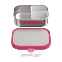 Mepal CAMPUS Edelstahl-Brotdose mit Gabel - Cool Pink