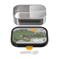 Mepal CAMPUS Edelstahl-Brotdose mit Gabel - Dino