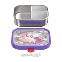 Mepal CAMPUS Edelstahl-Brotdose mit Gabel - Unicorn Glow