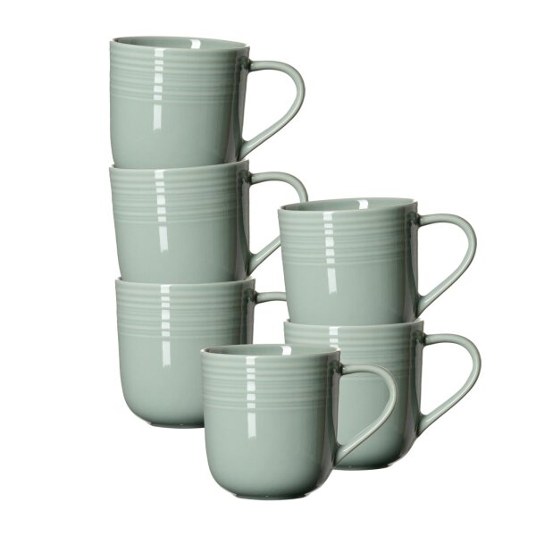 Ritzenhoff & Breker Levi Kaffeebecher 400 ml 6er Set - Grün