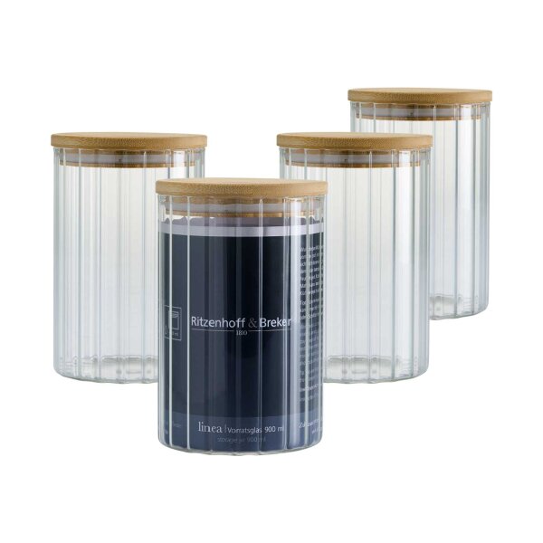 Ritzenhoff & Breker Linea Vorratsglas 900 ml 4er Set