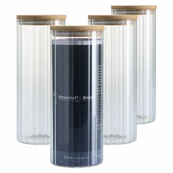 Ritzenhoff & Breker Linea Vorratsglas 1,7 l 4er Set
