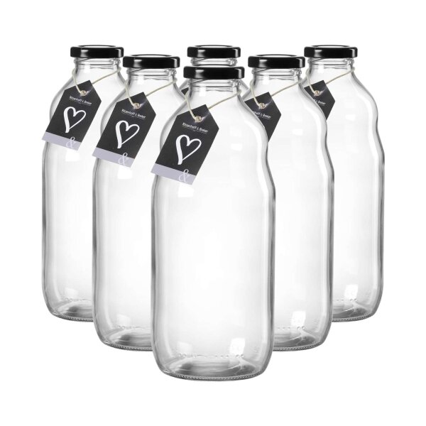 Ritzenhoff & Breker Mara Milchflasche 1 Liter 6er Set