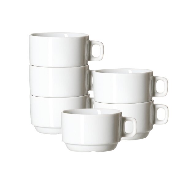 Ritzenhoff & Breker Bianco Kaffeetasse mit Untertasse 190 ml 6er Set