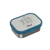 Edelstahl-Brotdose Campus mit Gabel - Cool Blue -...