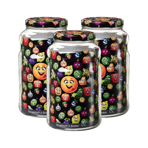 Ritzenhoff & Breker Smile Vorratsglas 2,65 l 3er Set