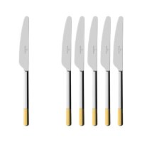 Villeroy & Boch Ella teilvergoldet Tafelmesser 6er Set