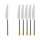 Villeroy & Boch Ella teilvergoldet Tafelmesser 6er Set