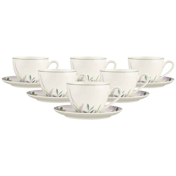 Seltmann Weiden Savona Provence Milchkaffeetasse mit Untertasse 340 ml 6er Set