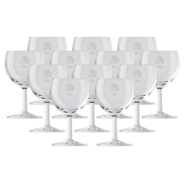 Van Well Ballon Profi Weinglas 0,1 l + 0,2 l geeicht 12er Set