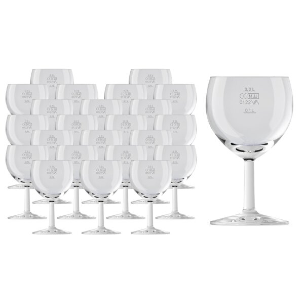 Van Well Ballon Profi Weinglas 0,1 l + 0,2 l geeicht 24er Set