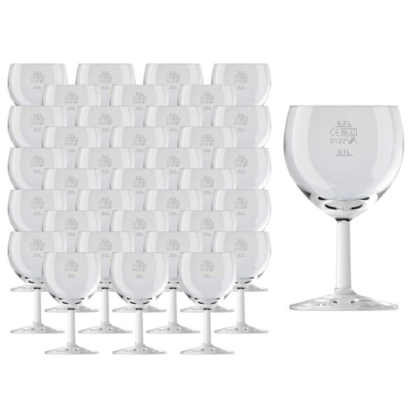 Van Well Ballon Profi Weinglas 0,1 l + 0,2 l geeicht 36er Set