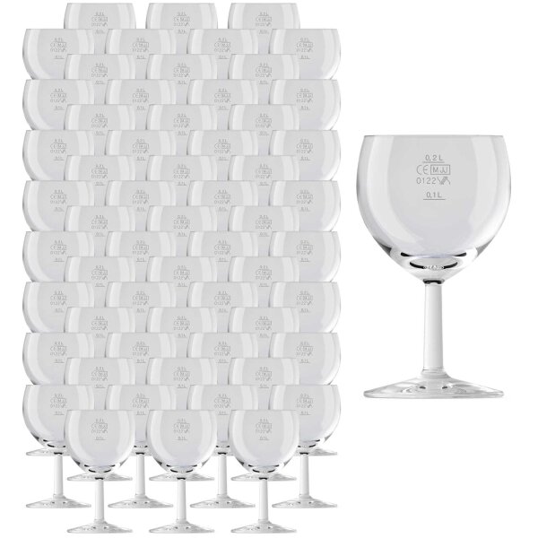 Van Well Ballon Profi Weinglas 0,1 l + 0,2 l geeicht 60er Set