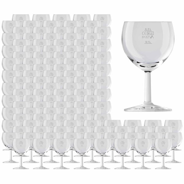 Van Well Ballon Profi Weinglas 0,1 l + 0,2 l geeicht 120er Set