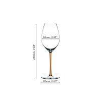 Riedel Fatto A Mano Champagner Weinglas - Orange