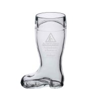 Bierstiefel 0,5 l mit Gravur Freilaufender Rentner