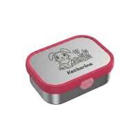 Edelstahl-Brotdose Edelstahl mit Gabel - Cool Pink -...