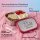 Edelstahl-Brotdose Edelstahl mit Gabel - Cool Pink - Osterhase