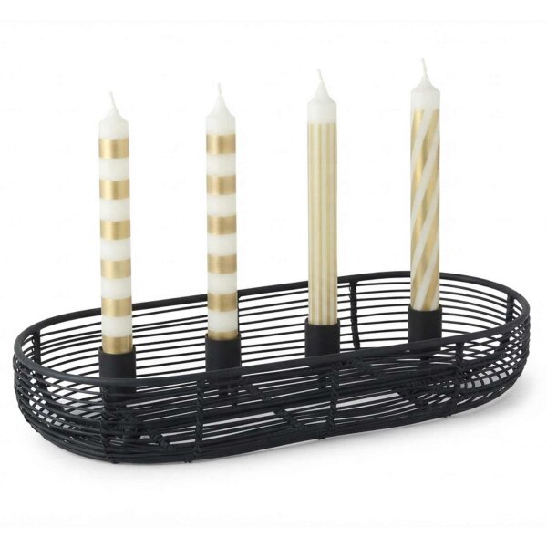 Villeroy & Boch Christmas Chic Adventskranz 28,5 x 12 cm inkl. Kerzen
