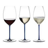 Riedel Fatto A Mano Wein- und Champagnergläser Set 3-teilig - Dunkelblau