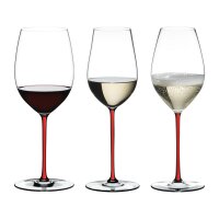 Riedel Fatto A Mano Wein- und Champagnergläser Set 3-teilig - Rot