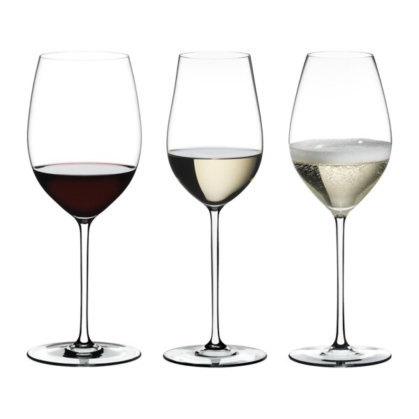 Riedel Fatto A Mano Wein- und Champagnergläser Set 3-teilig - Weiß